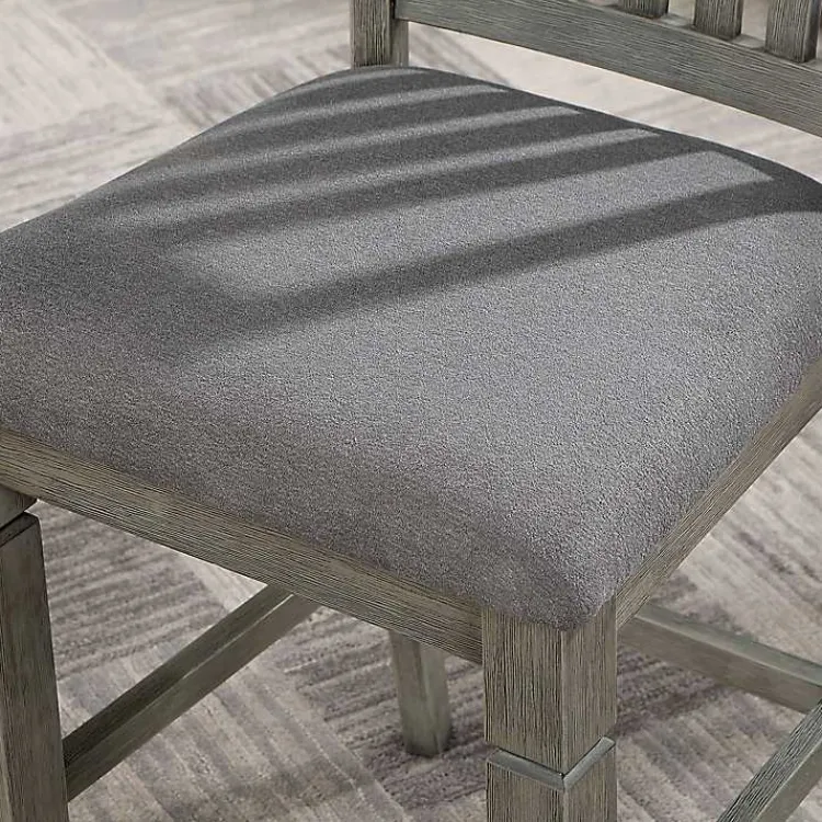 Bar Stools & Counter Height Stools-Kirklands Home Wire-Brushed Noreste Counter Stools, Set of 2 Gray