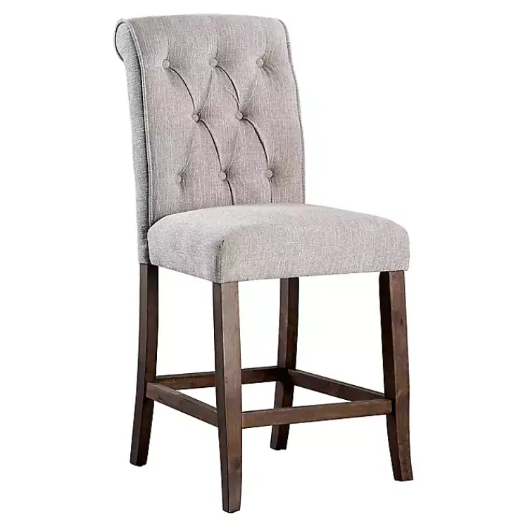 Bar Stools & Counter Height Stools-Kirklands Home Beige Tufted Landon Counter Stools, Set of 2 Tan