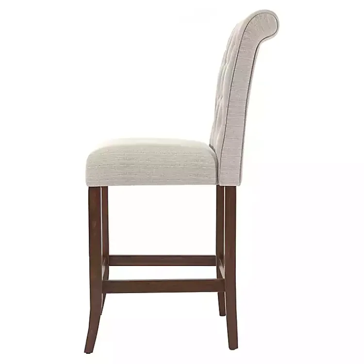 Bar Stools & Counter Height Stools-Kirklands Home Beige Tufted Landon Counter Stools, Set of 2 Tan