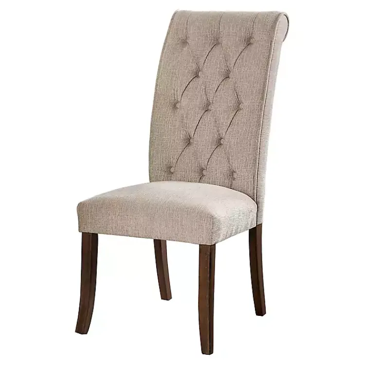 Dining Chairs-Kirklands Home Beige Tufted Landon Dining Chairs, Set of 2 Tan