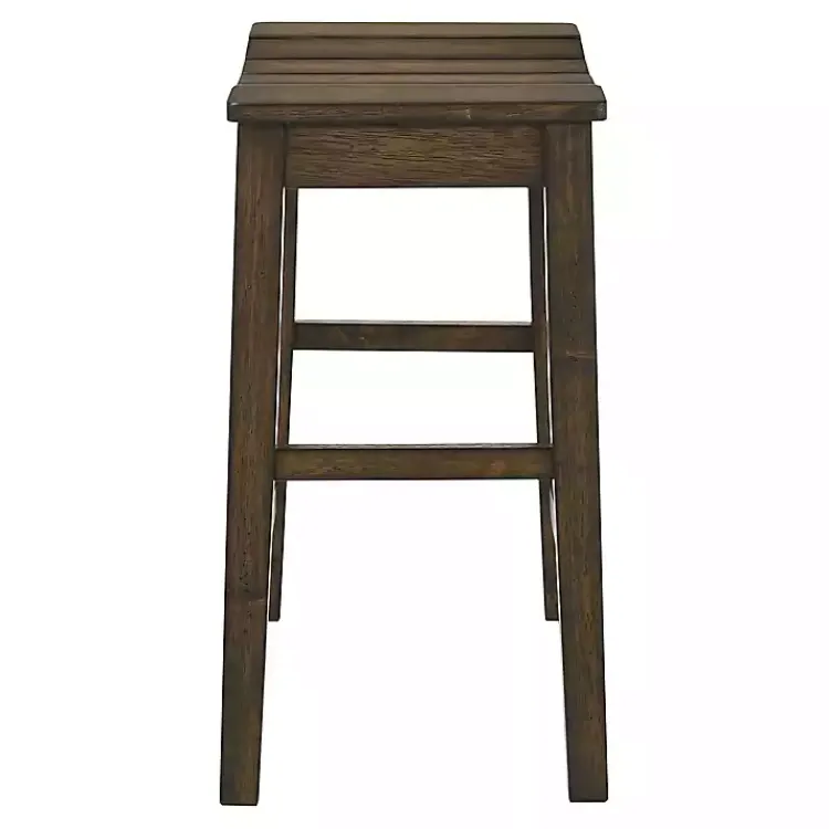 Bar Stools & Counter Height Stools-Kirklands Home Dark Oak Wood Whitcombe Counter Stools, Set of 2 Brown