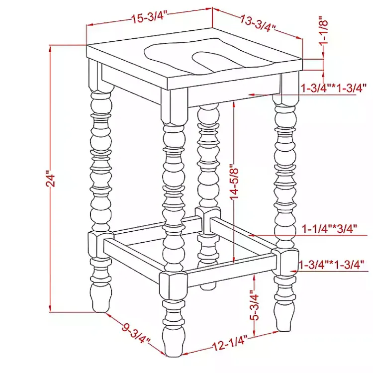 Bar Stools & Counter Height Stools-Kirklands Home Dark Walnut & White Wood Ema 2-pc. Counter Stools Brown