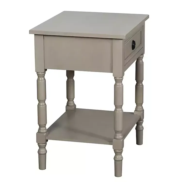 Accent & End Tables-Kirklands Home Light Wood Barrett Accent Table Gray