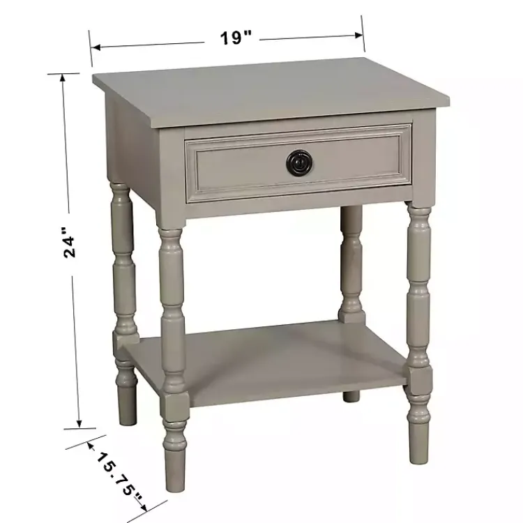 Accent & End Tables-Kirklands Home Light Wood Barrett Accent Table Gray