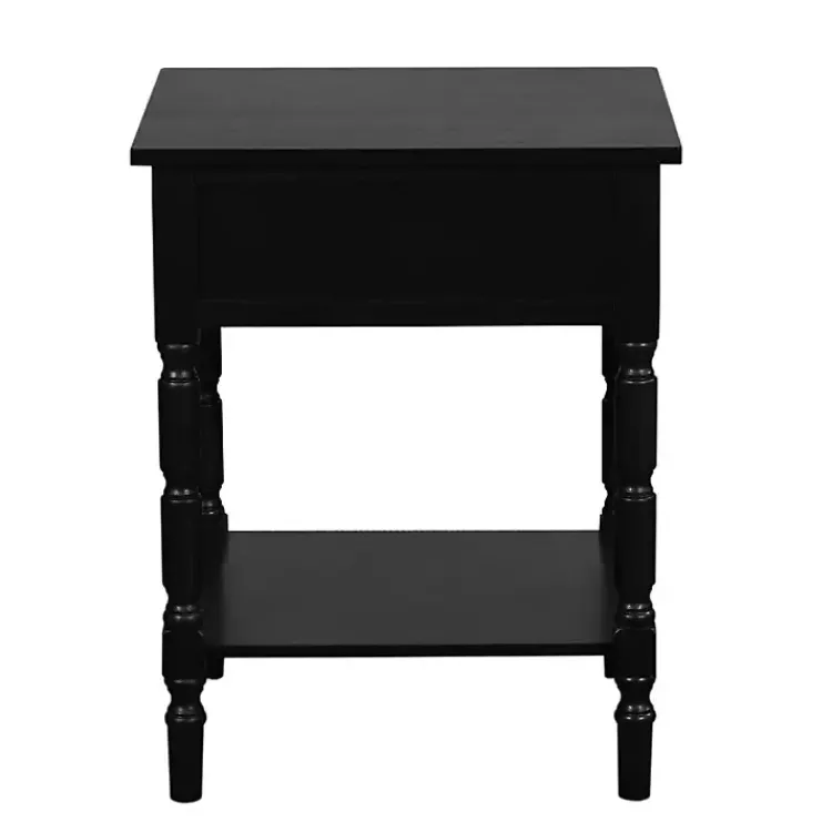 Accent & End Tables-Kirklands Home Wood Barrett Accent Table Black