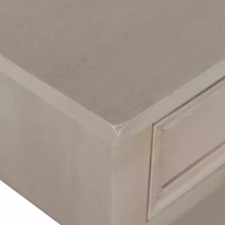 Console Tables-Kirklands Home Light Wood 2-Drawer Barrett Console Table Gray