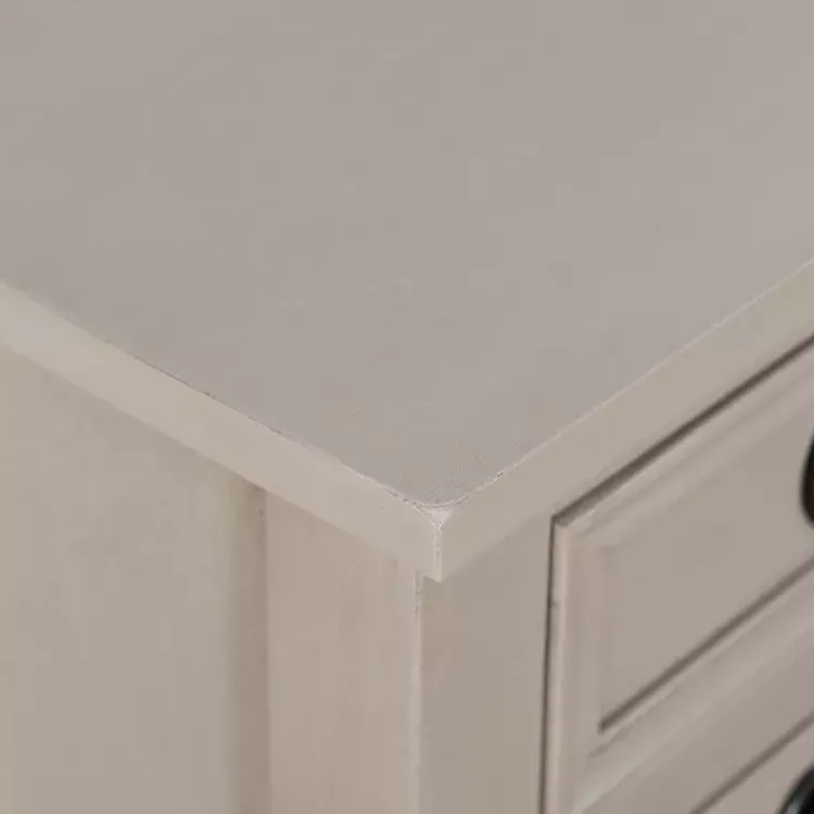 Console Tables-Kirklands Home Light Wood 4-Drawer Barrett Console Table Gray