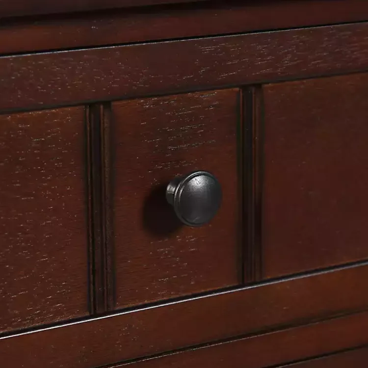 Accent & End Tables-Kirklands Home Walnut 3-Drawer Winne Accent Table Brown