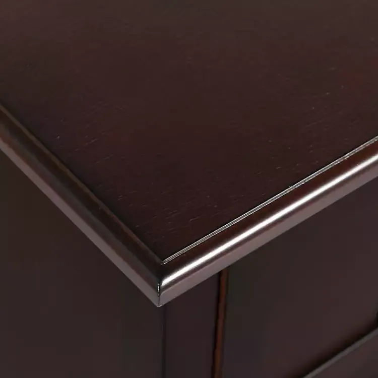 Accent & End Tables-Kirklands Home Walnut 3-Drawer Winne Accent Table Brown