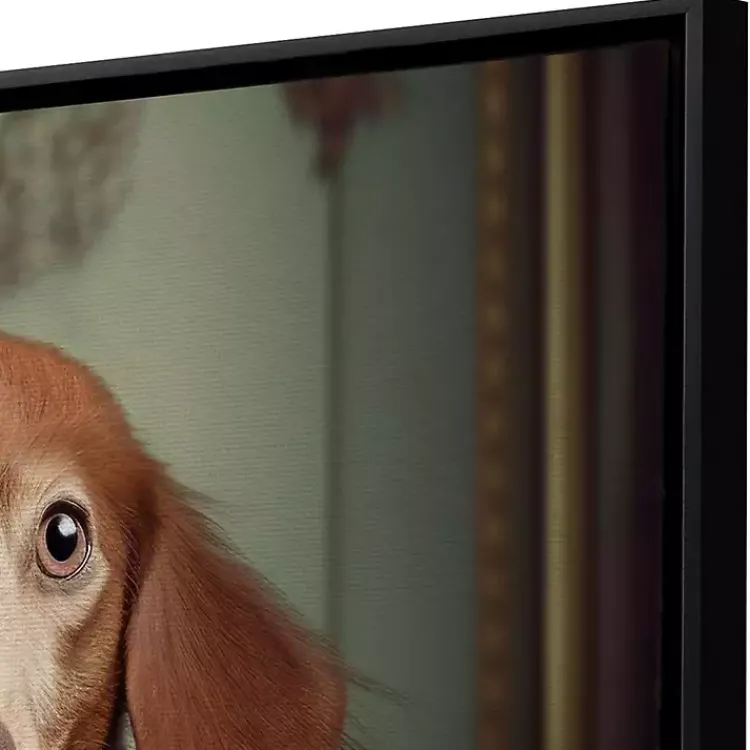 Canvas Art-Kirklands Home Charming Victorian Dog Framed Canvas Art Print