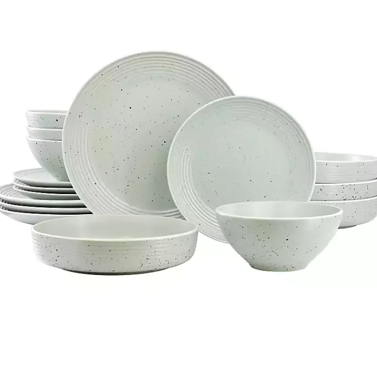 Dinnerware-Kirklands Home Light Emilia Stoneware 16-pc. Dinnerware Set Green