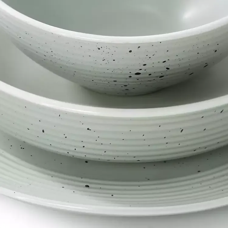 Dinnerware-Kirklands Home Light Emilia Stoneware 16-pc. Dinnerware Set Green