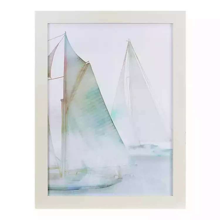 Framed Art-Kirklands Home Watercolor Sailboats Framed Art Prints, Set of 2 Multi