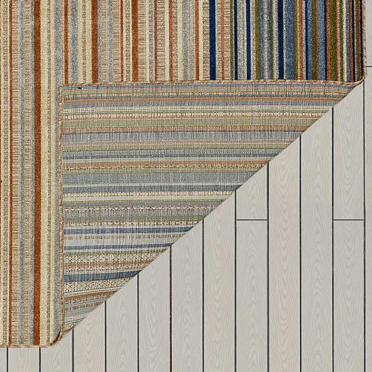 Outdoor Rugs-Kirklands Home Linear Seaside Outdoor Area Rug, 7x10 Multi