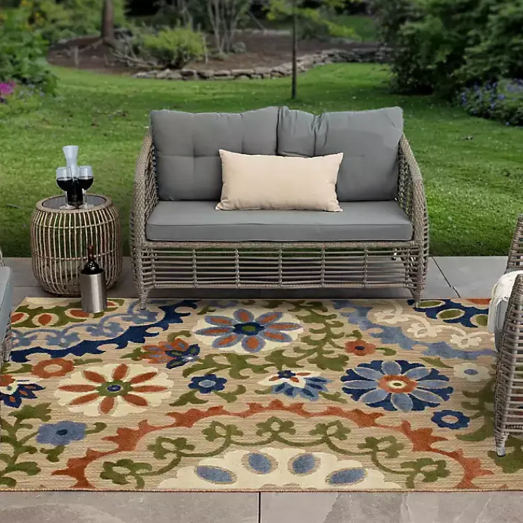 Outdoor Rugs-Kirklands Home Coraline Outdoor Area Rug, 9x12 Multi