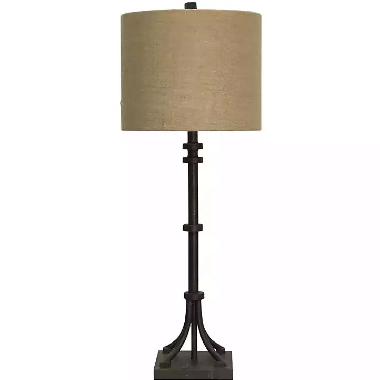 Buffet Lamps-Kirklands Home Bronze Iron Industrial Buffet Lamp Tan