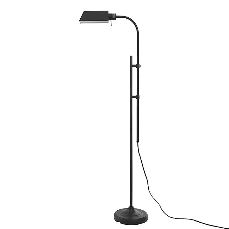 Floor Lamps-Kirklands Home Adjustable Height Pharmacy Floor Lamp Black