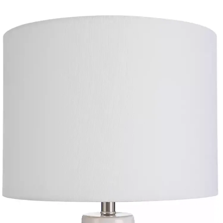 Table Lamps-Kirklands Home Cream Speckled Two Tone Table Lamp White