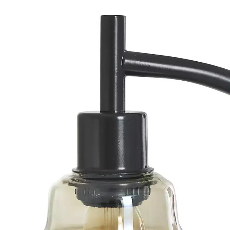 Table Lamps-Kirklands Home Black Metal Arched Task Lamp Brown