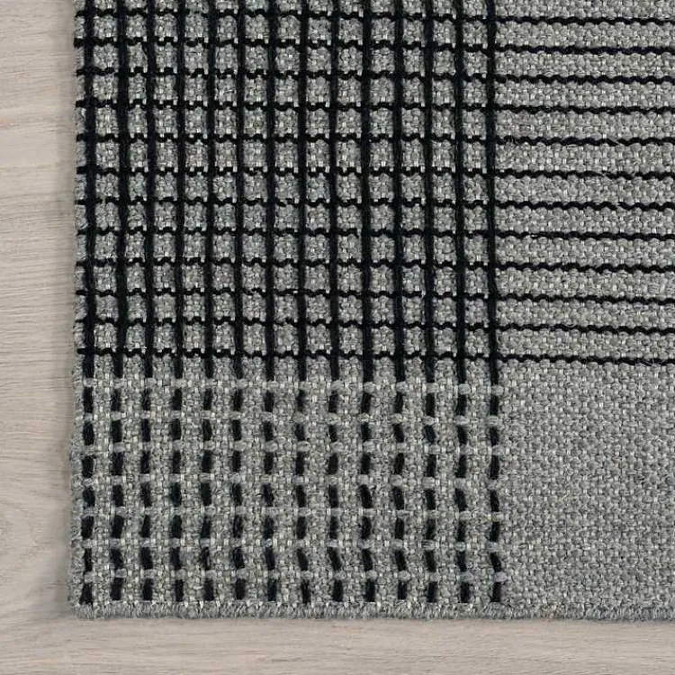 Area Rugs-Kirklands Home Plaid Emily Henderson x RugsUSA Area Rug, 3x5 Gray