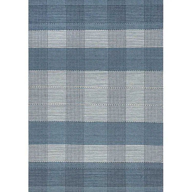 Area Rugs-Kirklands Home Plaid Emily Henderson x RugsUSA Rug, 8x10 Blue