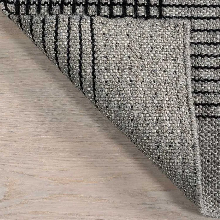Area Rugs-Kirklands Home Plaid Emily Henderson x RugsUSA Area Rug, 5x8 Gray