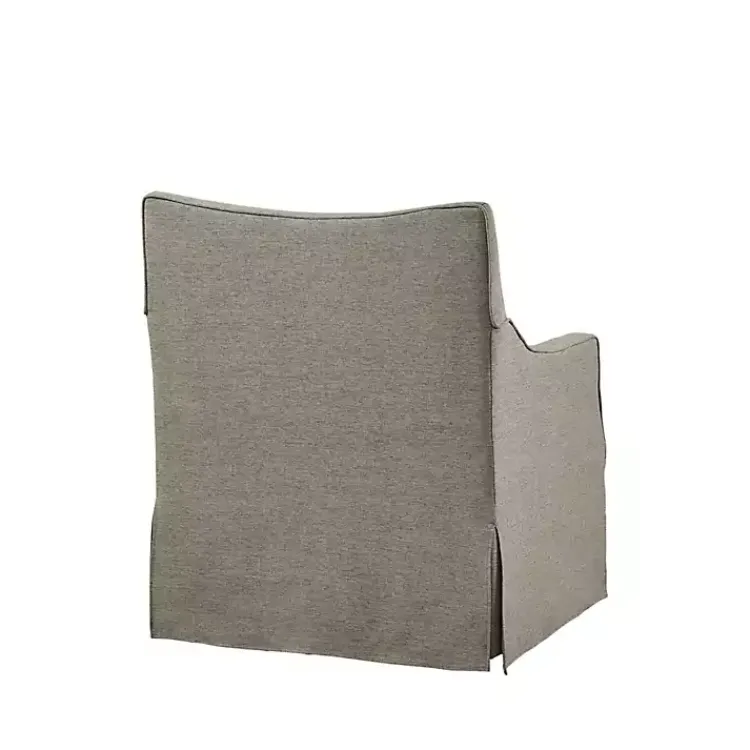 Accent Chairs-Kirklands Home Skirted Swivel Martha Stewart Accent Chair Tan