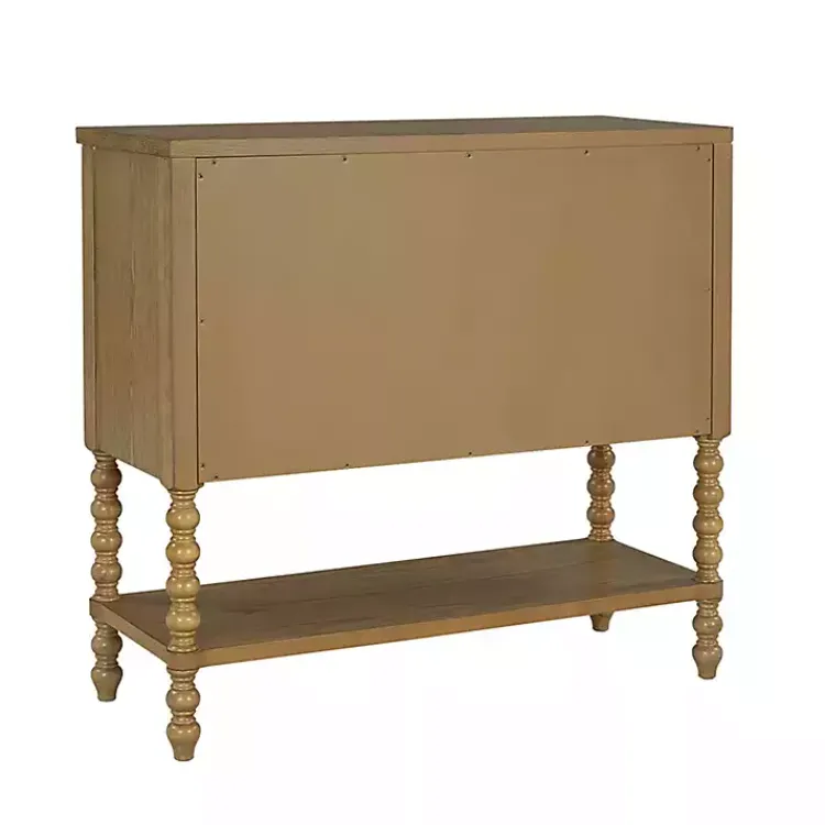 Cabinets & Sideboards-Kirklands Home Wood Turned Legs 2-Drawer Chest Tan
