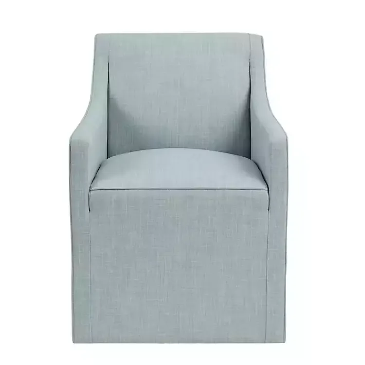 Dining Chairs-Kirklands Home Elaine Upholstered Skirted Dining Chair Blue