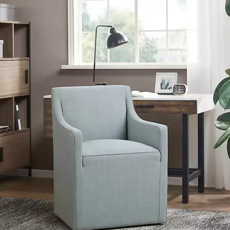 Dining Chairs-Kirklands Home Elaine Upholstered Skirted Dining Chair Blue