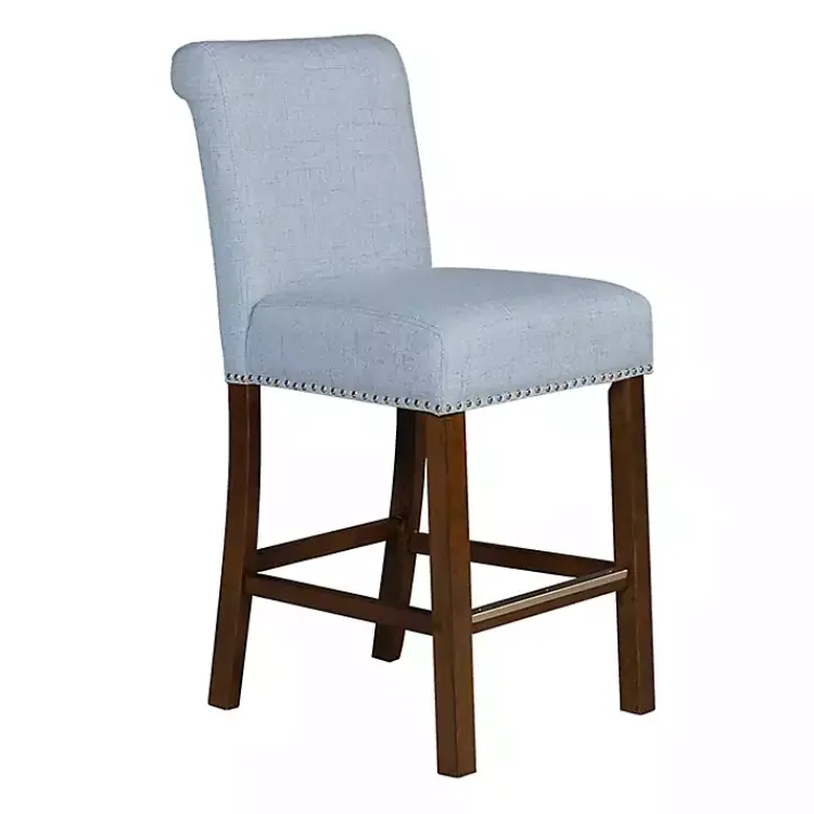 Bar Stools & Counter Height Stools-Kirklands Home Aubrey Upholstered 2-pc. Counter Stool Set Blue