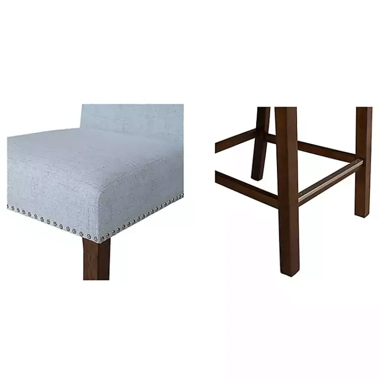 Bar Stools & Counter Height Stools-Kirklands Home Aubrey Upholstered 2-pc. Counter Stool Set Blue