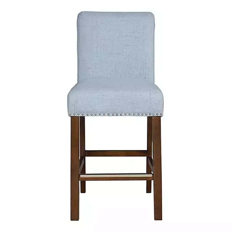 Bar Stools & Counter Height Stools-Kirklands Home Aubrey Upholstered 2-pc. Counter Stool Set Blue