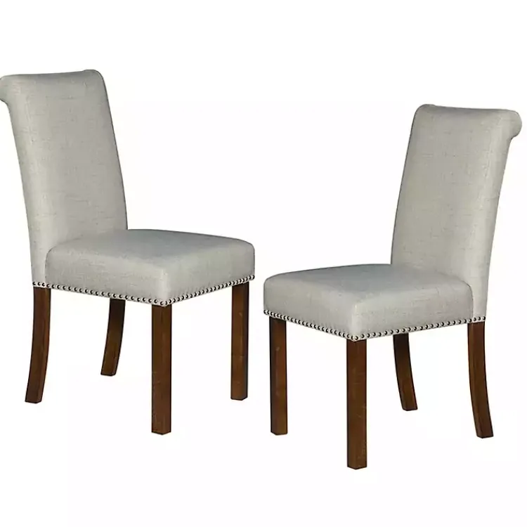Dining Chairs-Kirklands Home Aubrey Natural Upholstered 2-pc. Dining Chair Set Tan