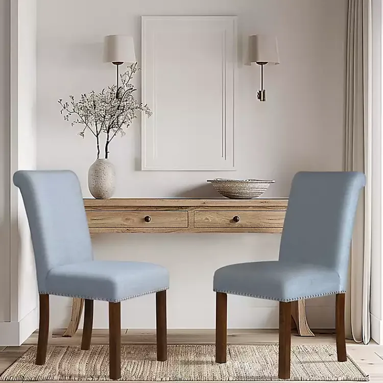 Dining Chairs-Kirklands Home Aubrey Upholstered 2-pc. Dining Chair Set Blue