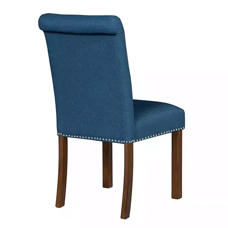 Dining Chairs-Kirklands Home Aubrey Navy Upholstered 2-pc. Dining Chair Set Blue