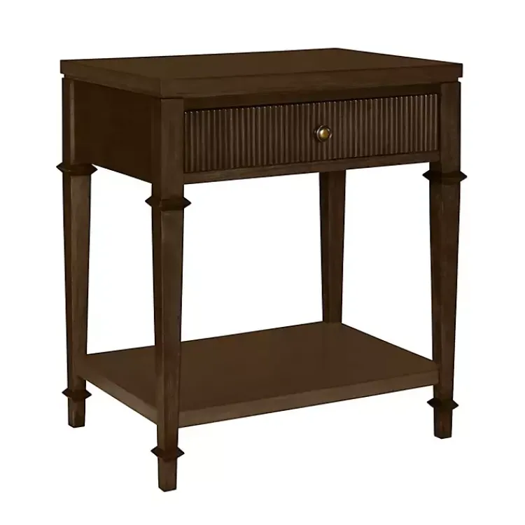 Nightstands-Kirklands Home Martha Stewart Dark Wood Nightstand Brown
