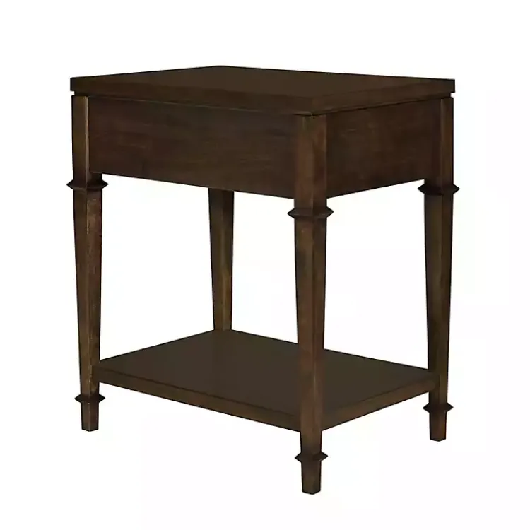 Nightstands-Kirklands Home Martha Stewart Dark Wood Nightstand Brown