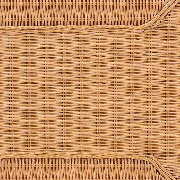 Coffee Tables-Kirklands Home Bohemian Braided Rat Coffee Table Tan