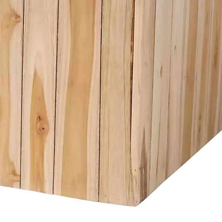 Coffee Tables-Kirklands Home Repurposed Wood Logs Recgle Coffee Table Tan