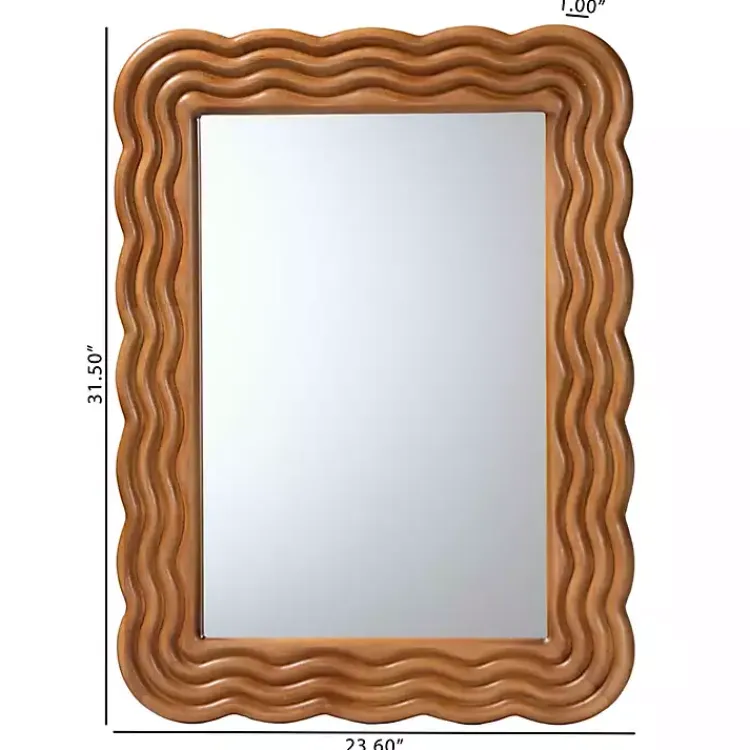 Decorative Mirrors-Kirklands Home Ashely Walnut Brown Wall Mirror