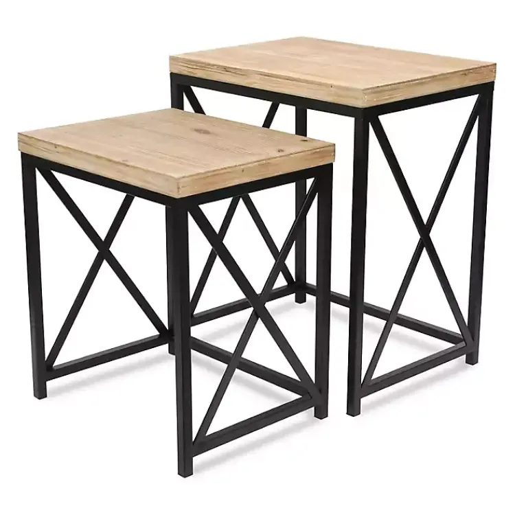 Accent & End Tables-Kirklands Home Briacrest Nesting Accent Tables, Set of 2
