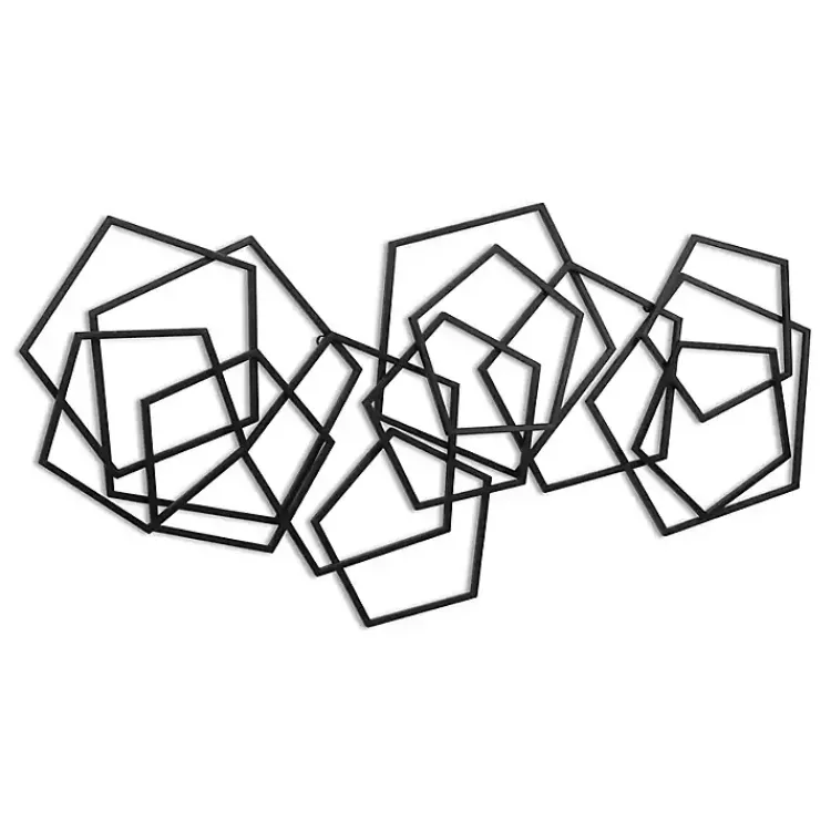 Wall Plaques-Kirklands Home Astraga Pentagon Plaque Black