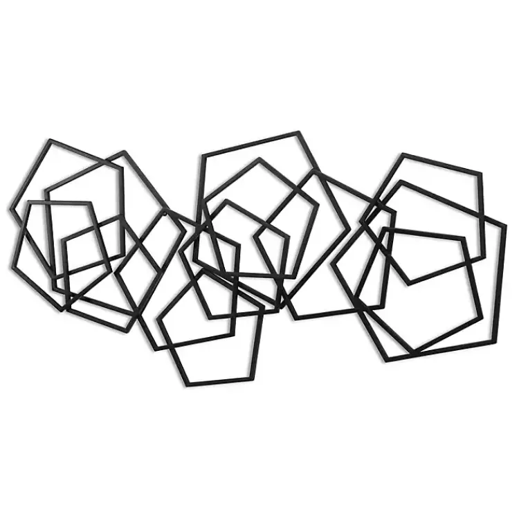 Wall Plaques-Kirklands Home Astraga Pentagon Plaque Black