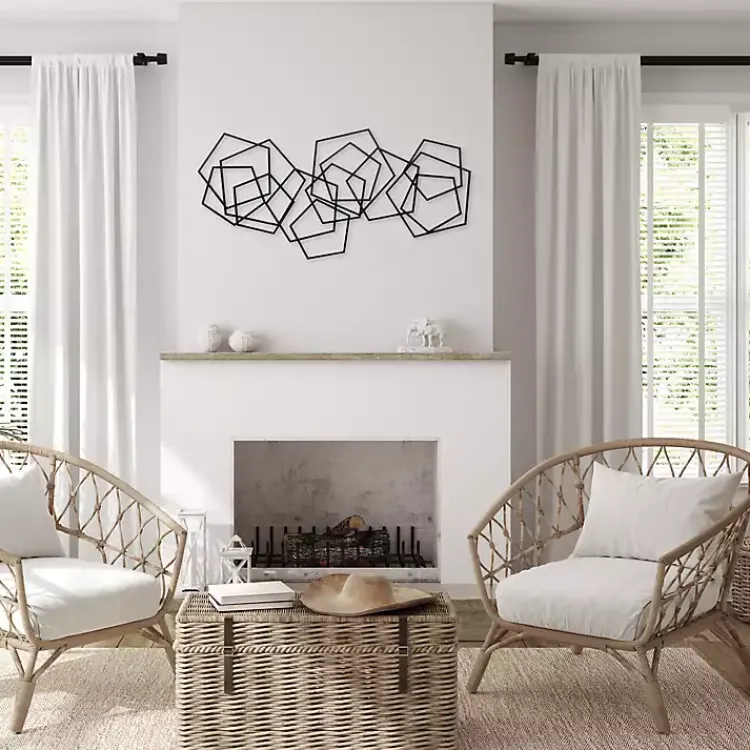 Wall Plaques-Kirklands Home Astraga Pentagon Plaque Black