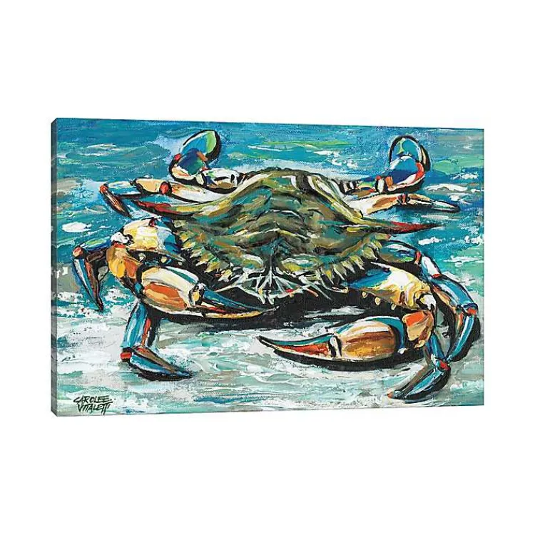 Canvas Art-Kirklands Home Palette Crab Canvas Art Print Blue