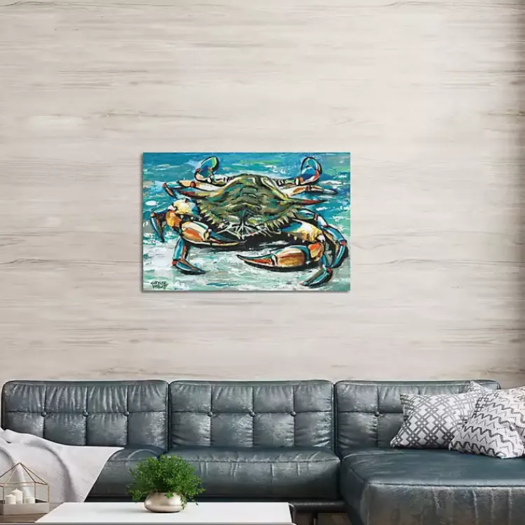 Canvas Art-Kirklands Home Palette Crab Canvas Art Print Blue