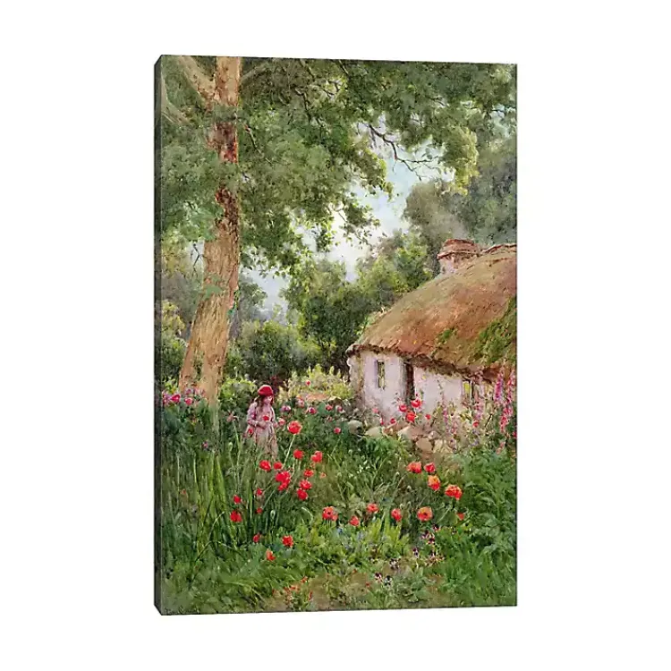 Canvas Art-Kirklands Home Cottage Garden Canvas Art Print Multi