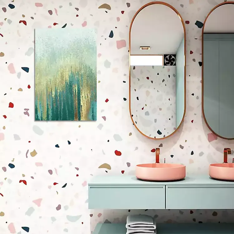 Canvas Art-Kirklands Home Teal Golden Woods Canvas Art Print