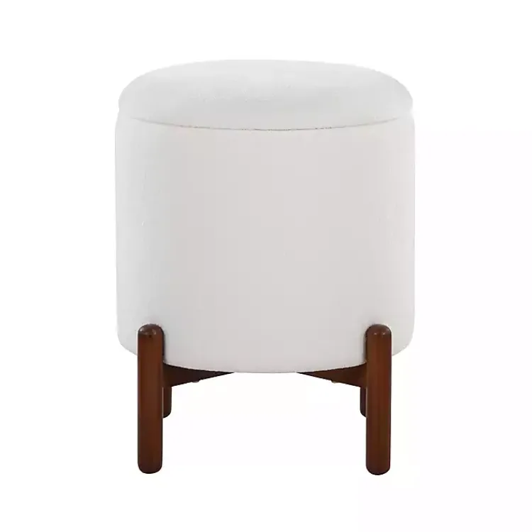 Benches & Ottomans-Kirklands Home Daniella Storage Ottoman White